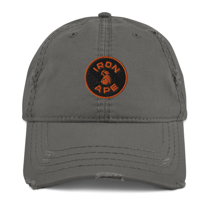 IRON APE Distressed Baseball Cap (Circular Logo)